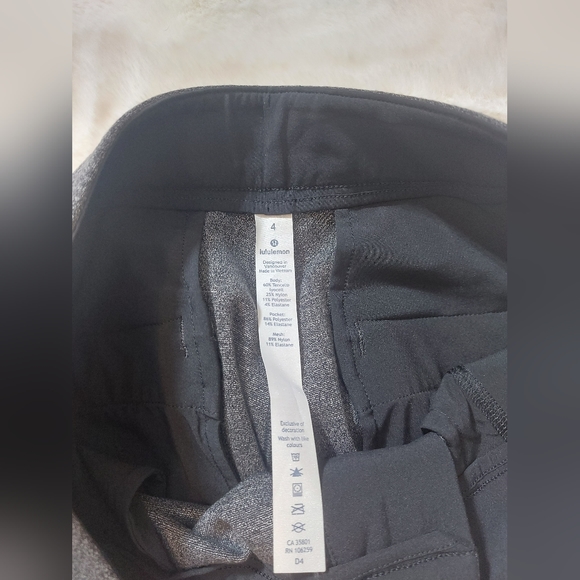 Lululemon ~ City Trek Trouser II *28"Heathered Black. Size 4. NEW.😍 - Picture 10 of 10